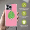 Illustratie - Blad - Minimalistisch - Groen Hoesje iPhone 16 Pro Max met koord klein -sfeer2_NL