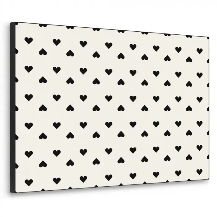 Vet - Liefde - Wit - Zwart Textielframe - compleet frame klein 947 -3d