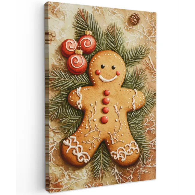 Kerstmis - Koekje - Poppetje - Speculaas canvas 2cm klein -z3d