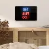 Gaming - Tekst - Get a life - Neon - Zwart plexiglas 5mm klein -sfeer4