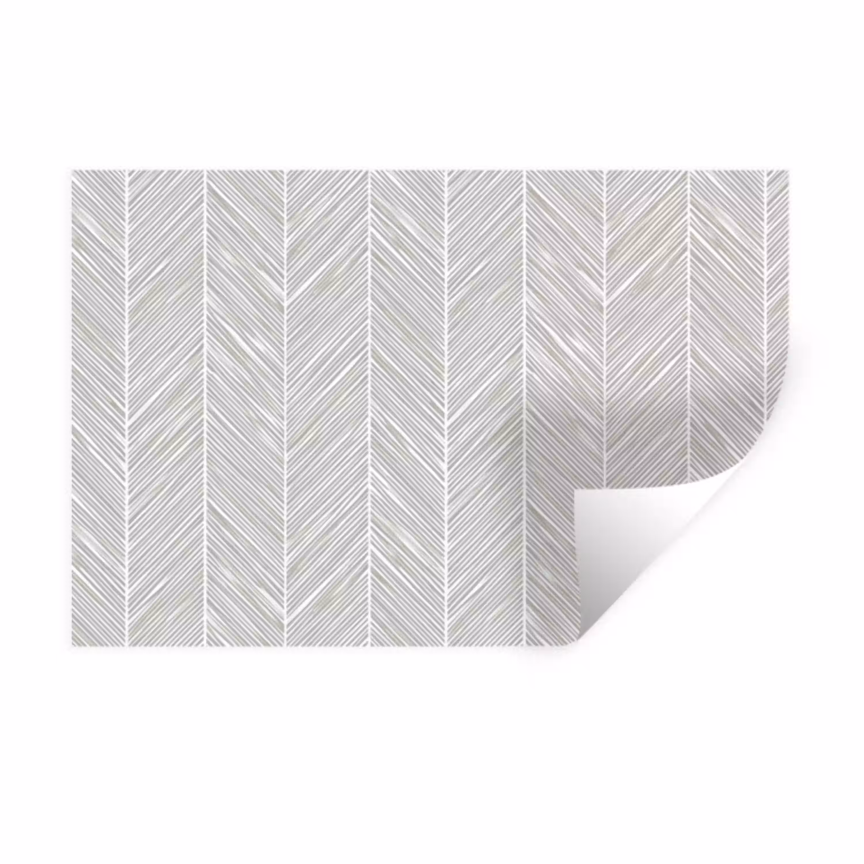 Klassiek - Visgraat - Grijs Muursticker klein 286 -3d
