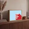 Today is a good day - Rood - lichtblauw Light Box met batterij (Wandlamp) middel -sfeer2