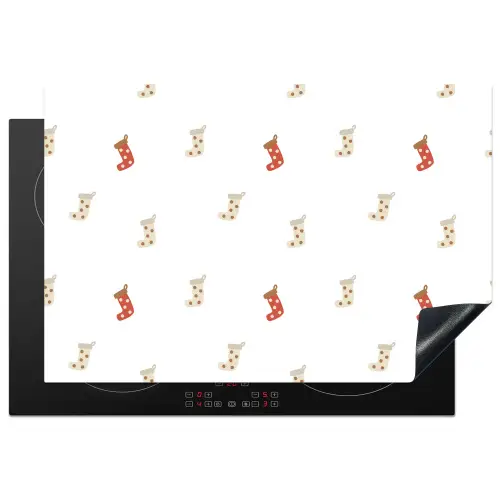 Illustratie - Kerstsokken - Wit Inductie beschermer vinyl 3mm klein 276 -3d