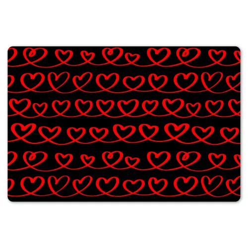 Verweven - Harten - Zwart - Rood Placemat vinyl groot 368 -zzsfeer1_Kitchenyeah-website
