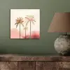 Palmbomen - Heuvels - Minimalistisch - Zachtroze aluminium wit klein -sfeer2