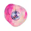 Discobal - Pink - Verf Wandcirkel Organisch Forex 3mm klein -3d