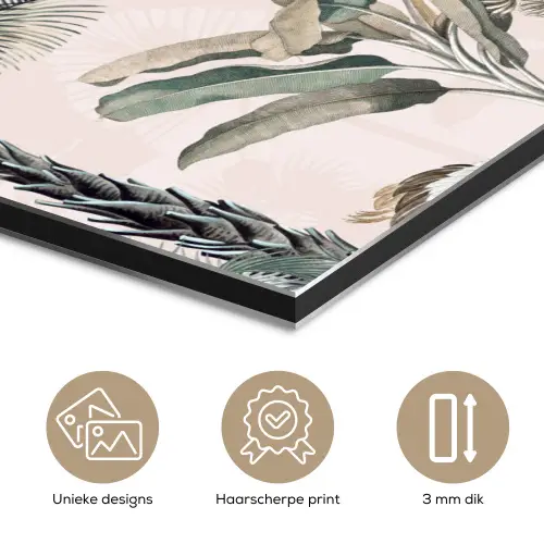 Retro - Jungle - Natuur - Dieren aluminium wit klein -closeup_NL