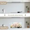 Quote - Bloemen - Schilderachtig keuken achterwand spatscherm klein -voor_na_DE