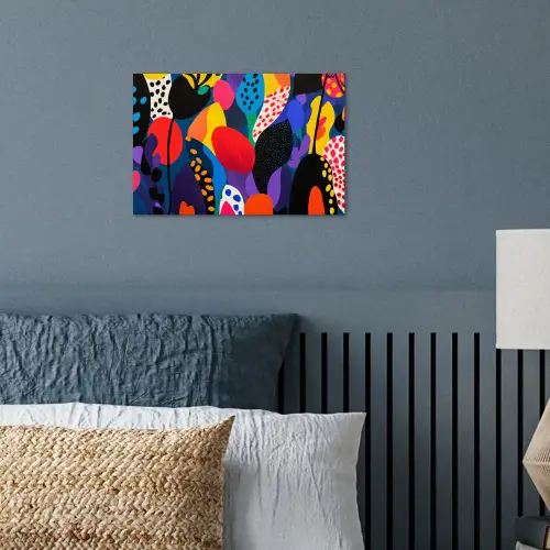 Bloemen - Bladeren - Abstract - Rood poster papier klein -sfeer2
