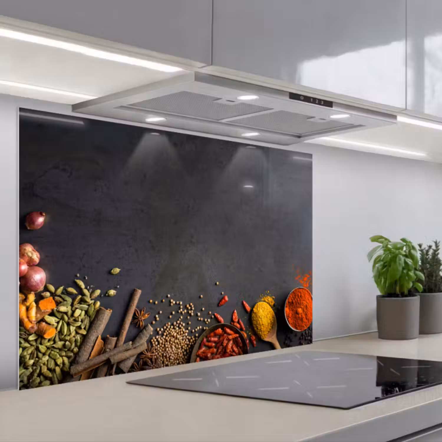 Kitchen Splashback - Still Life of Spices and Flavors