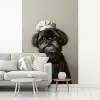 Kokskleding - Zwart - Hondje fotobehang vinyl groot -woonkamer
