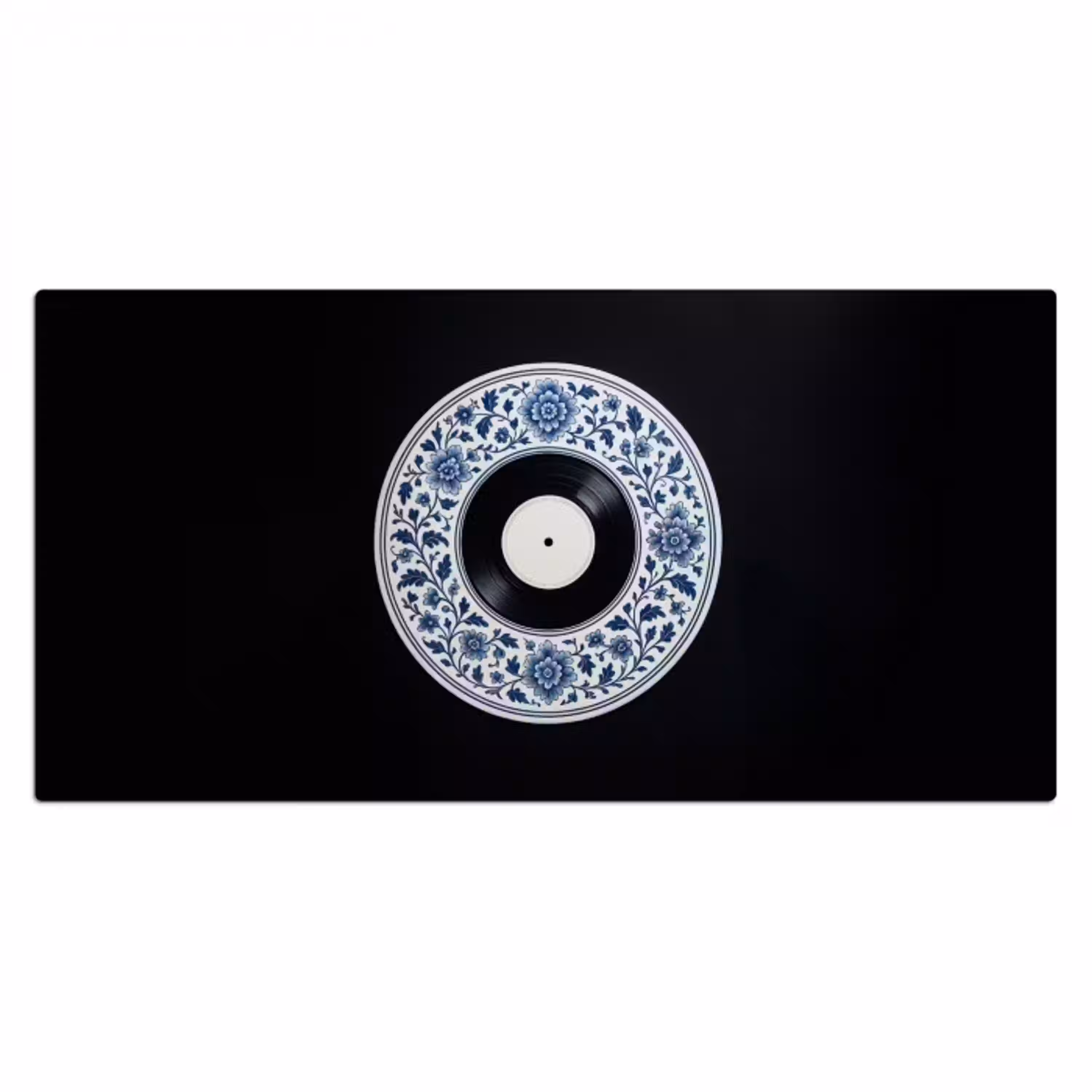 Vinyl - LP - Delfts Blauw - Muziek Muismat XXL klein -3d_leeg