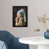 Meisje met de parel - Johannes Vermeer - Sigaretten fotolijst zwart zonder passe partout klein -sfeer4