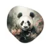 Panda - Dieren - Bloemen - Planten Wandcirkel Organisch Forex 3mm klein -3d