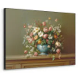 Vaas - Pastel - Kleuren - Bloemen Textielframe - compleet frame klein -3d