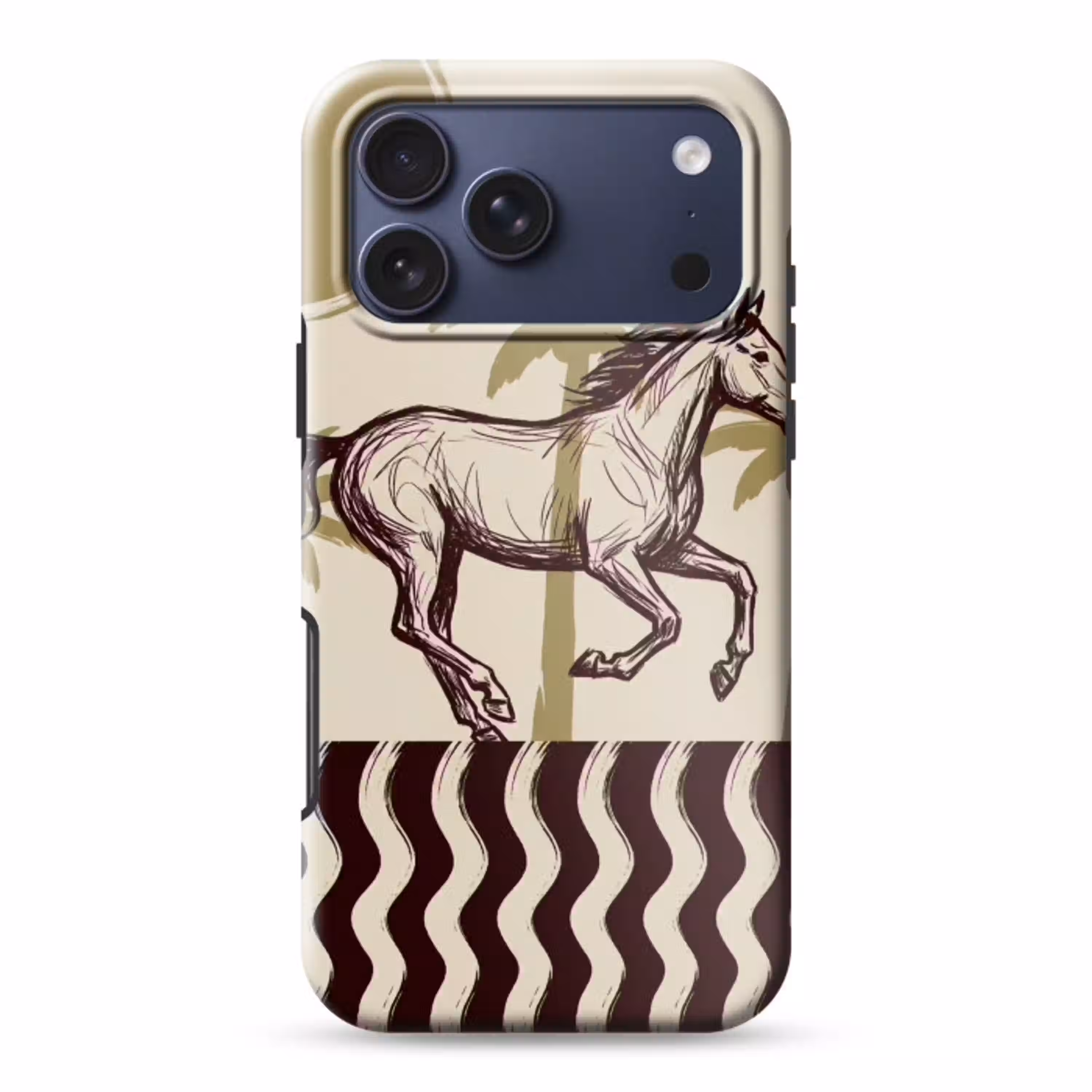 Paard - Galopperend - Woestijn - Illustratie Toughcase MagSafe Apple iPhone 17 Pro Max klein -3d