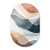 Abstract - Golven - Blauw Wandcirkel Ovaal Forex klein -3d