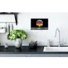 Maan - Geel - Roze - Zwart Muursticker klein -keuken