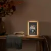 Hout - Vaas - Kleuren - Bloemen Light Box met kabel (Tafellamp) klein -sfeer4
