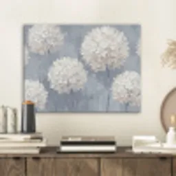Bloemen - Illustratie - Blauw PET vilt klein -sfeer1