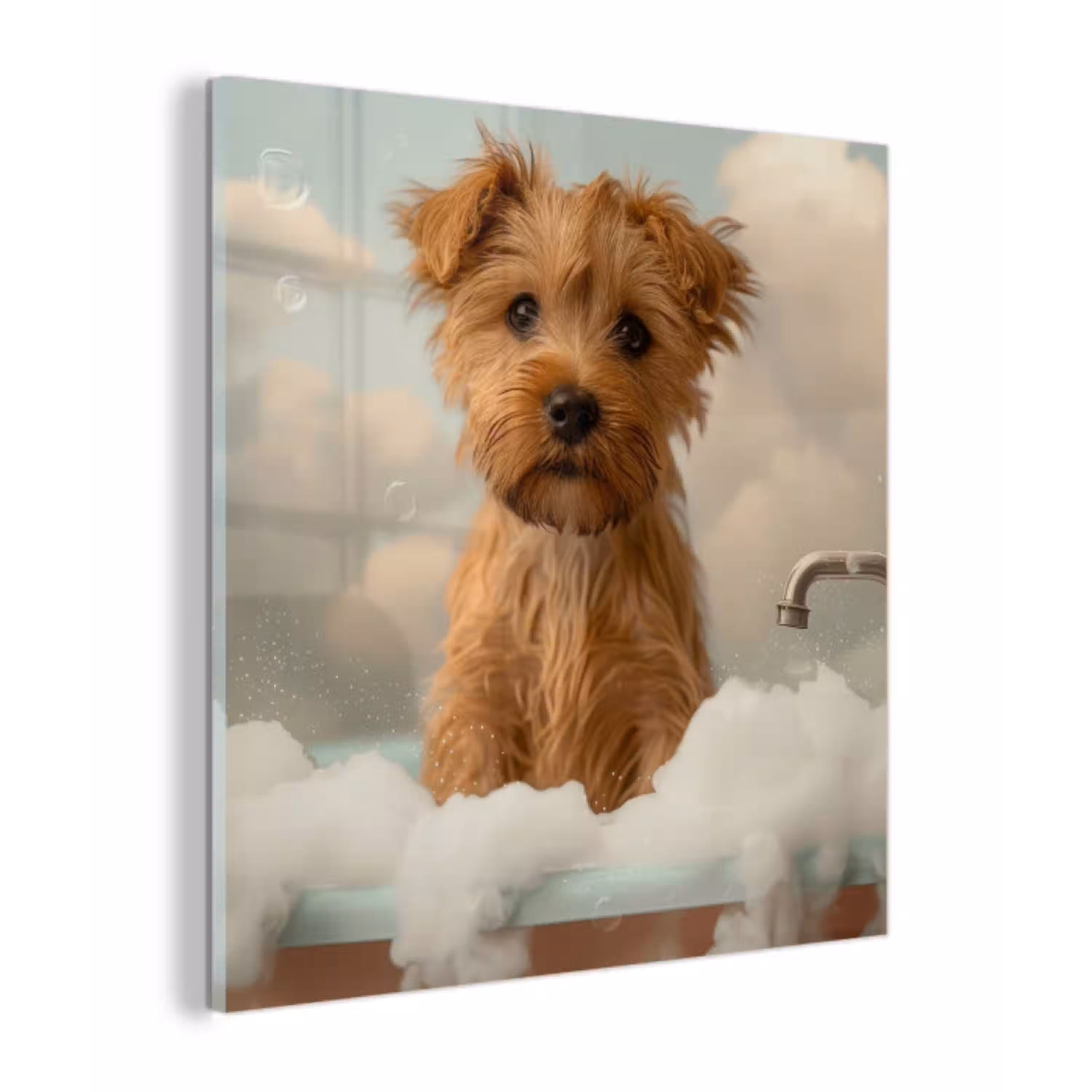 Hond - Bad - Dieren - Schuim plexiglas 5mm klein -z3d