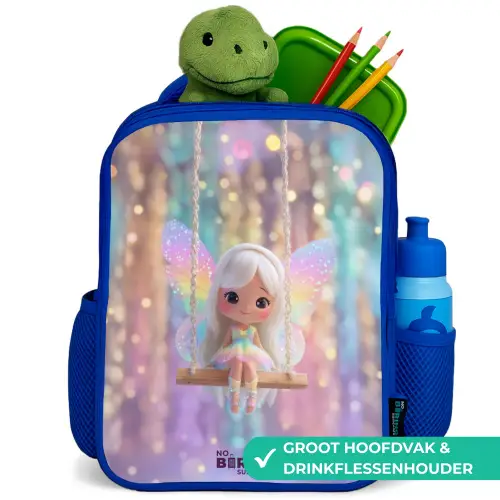 Fee - Elf - Regenboog Kinderrugzak - Blauw middel -inhoud_NL