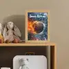 Basketbal - Vuur - Sport - Blauw - Oranje Light Box met kabel (Kinderlampje) klein -sfeer2_kind