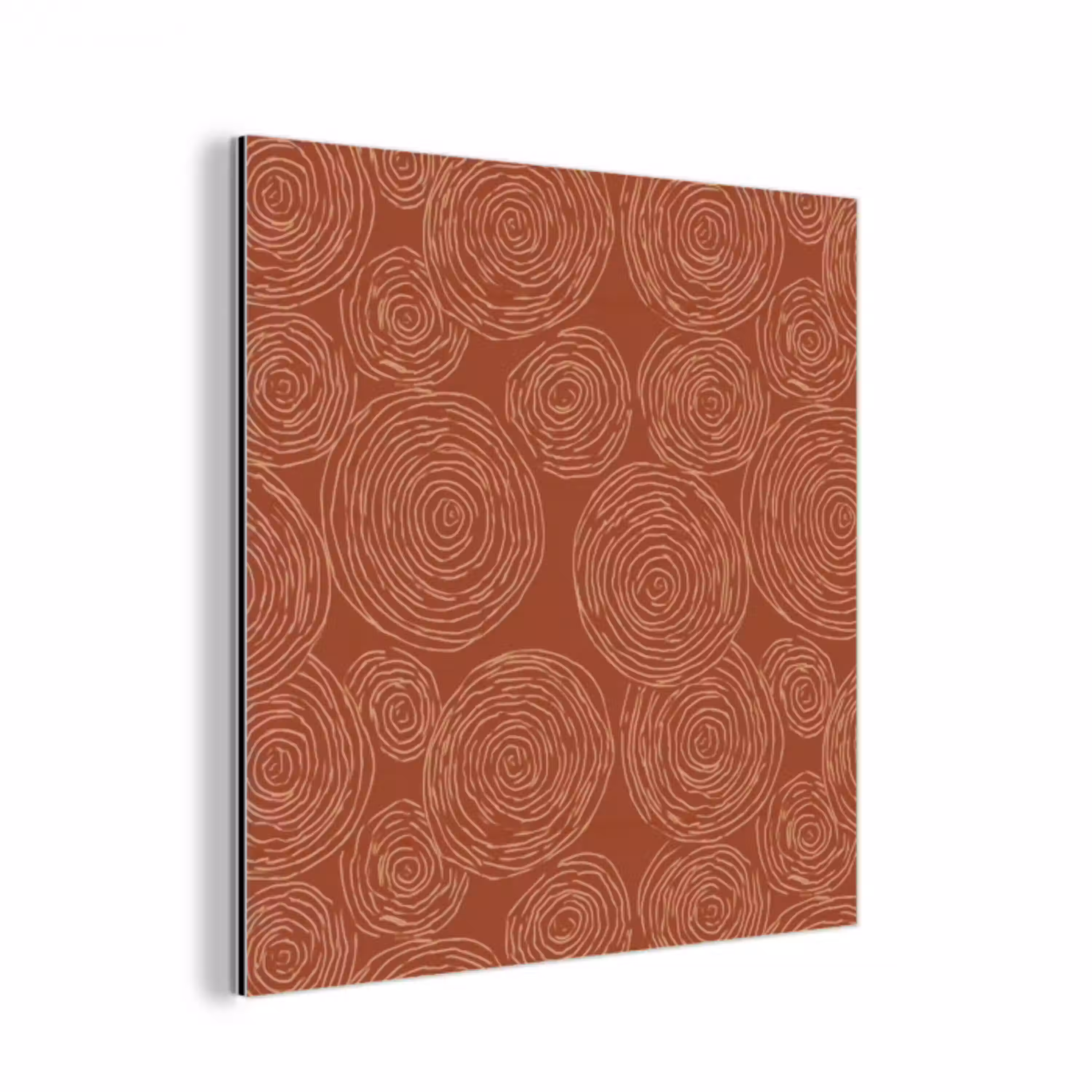 Cirkels - Abstract - Artistiek - Terracotta aluminium wit klein 46 -3d
