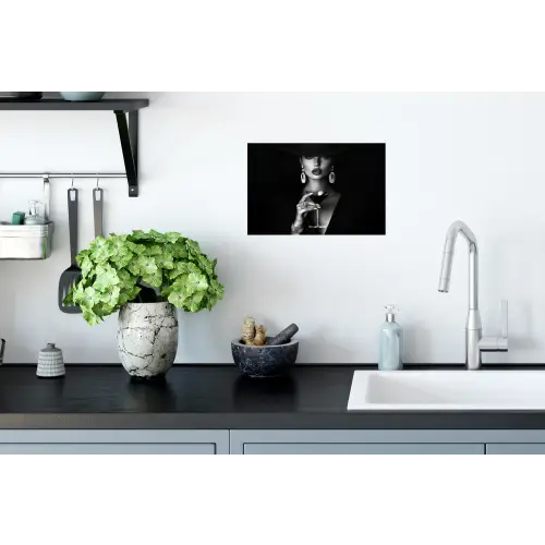 Vrouw - Cocktail - Chic Muursticker klein -keuken