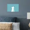 Ijsbeer - Lichtblauw - Minimalistisch poster papier klein -sfeer2