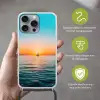 Zee - Zeilboot - Zonsondergang Hoesje iPhone 16 Pro Max met koord klein -sfeer2_NL