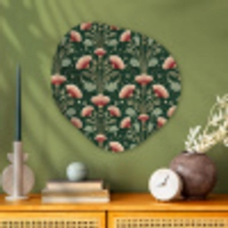 Patroon - Botanisch - Kleurrijk Wandcirkel Organisch Aluminium middel 851 -sfeer2