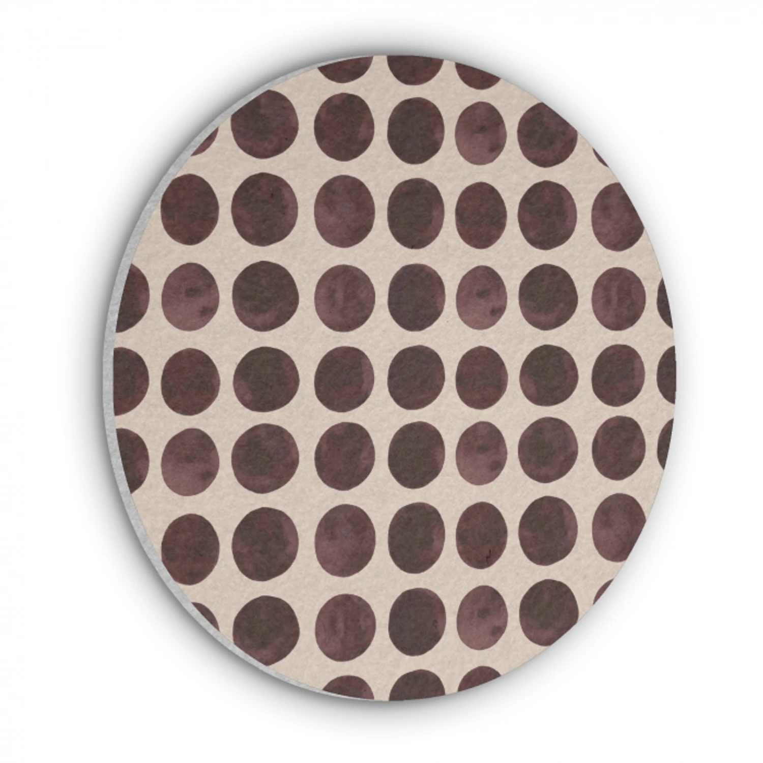 Stippen - Patroon - Bruin Akoestische PET Vilt - Rond klein 838 -3d