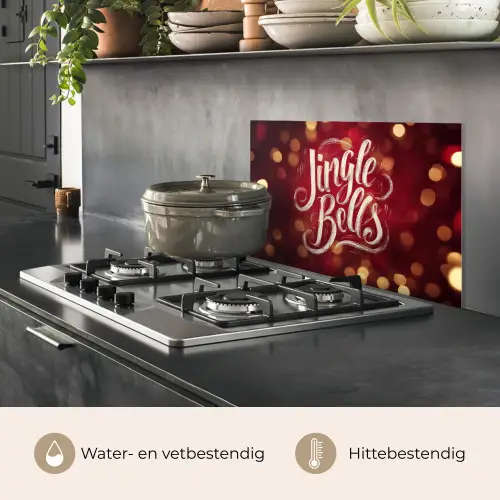 Jingle - Bells - Kerst - Rood keuken achterwand spatscherm klein -usp_NL