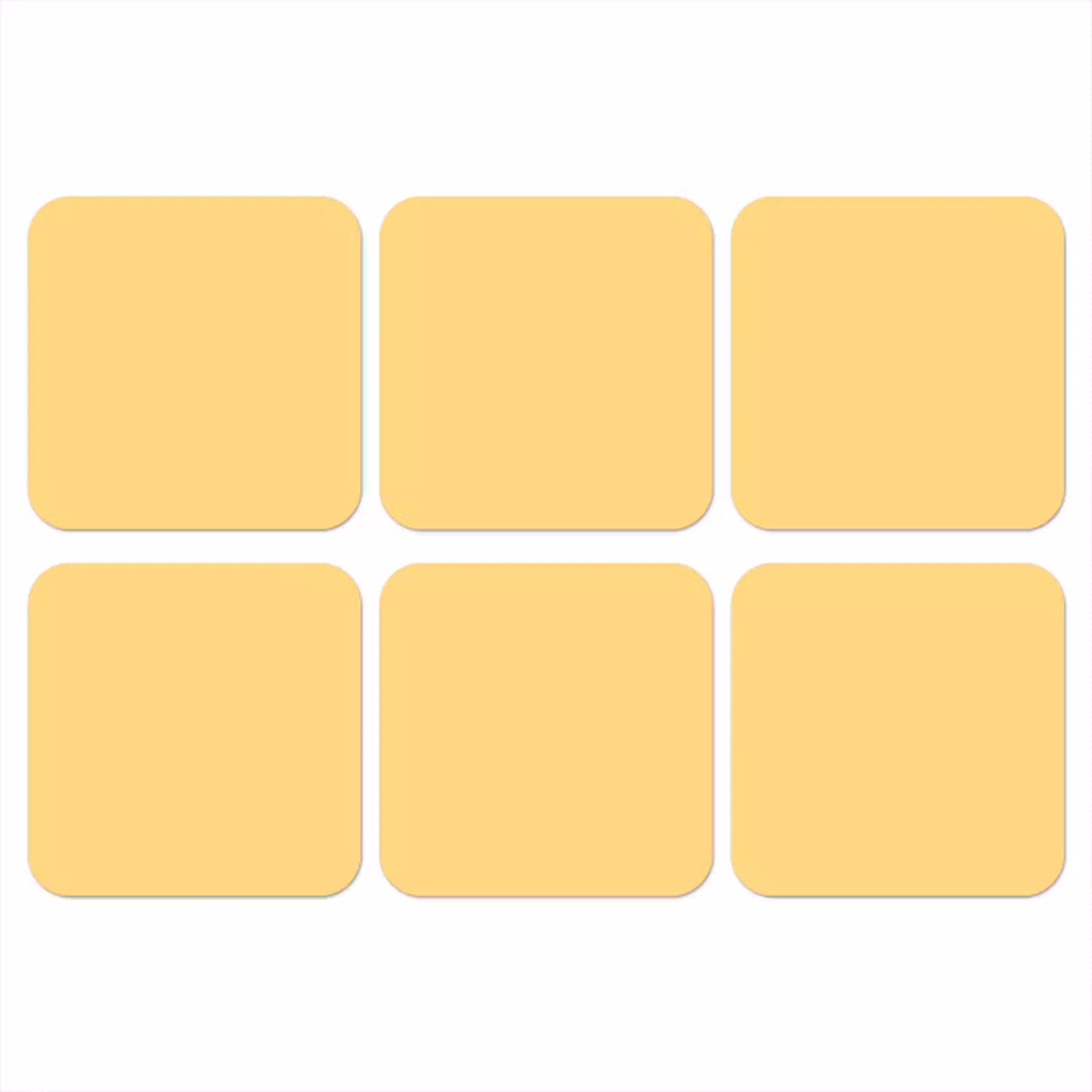 Butter - Geel - Yellow onderzetter kurk middel 366 -3d