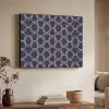 Modern - Patroon - Donkerblauw - Roze Textielframe - compleet frame klein 947 -sfeer3