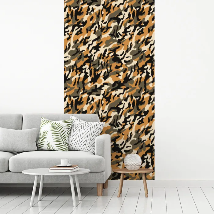 Camouflage - Aardetinten - Patroon fotobehang vinyl groot 64 -woonkamer