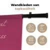 eat me out don't stress me out - Roze - Minimalistisch Wandkleed katoen klein -sfeer2