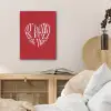 Rood - Hart- Tekst - Valentijn PET vilt klein -sfeer3