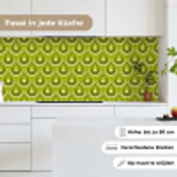 Patronen - Retro - Regen - Druppel - Groen keuken achterwand 2 middel 871 -sfeer4_DE