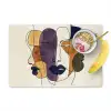 Abstract - Overlappende gezichten - Paars - Donkergroen Placemat vinyl groot -zzzproduct_Kitchenyeah-website