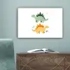 Sterren - Stegosaurussen - Blaadjes - Groen canvas 2cm klein -sfeer4