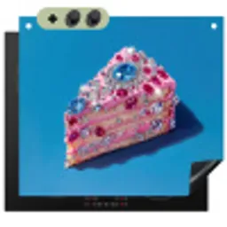 Taart - Edelstenen - Glitters - Roze Inductie beschemer met haakjes middel -3d