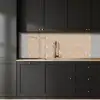 Paisleymotief - Wit - Bloemen - Geel keuken achterwand 2 middel 871 -sfeer1