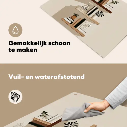 Plankjes - Boeken - Vaasjes - Planten Inductie beschemer met haakjes klein -ky-schoon-nl