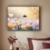 Viooltjes - bij - Zonlicht Textielframe - compleet frame klein -sfeer1