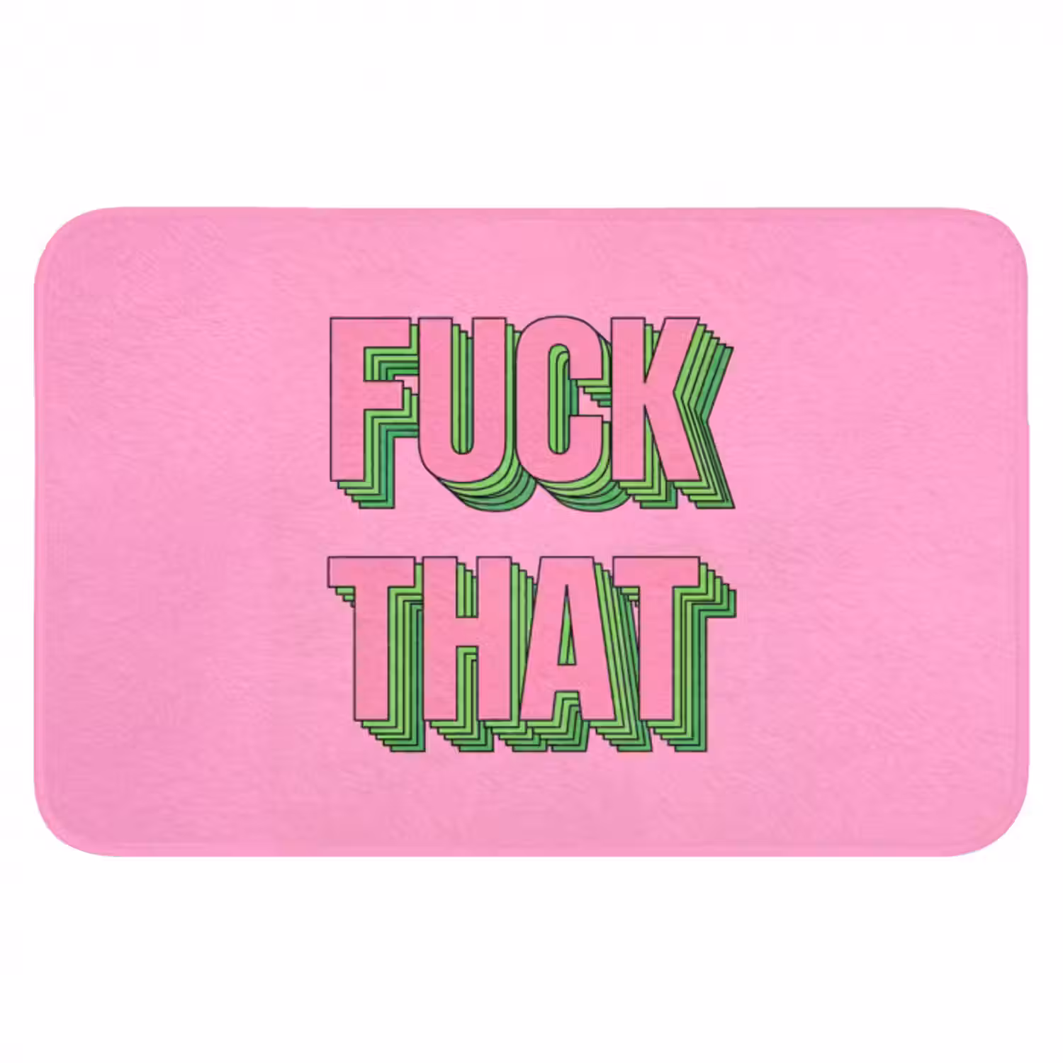 Badematte - Text - Fettdruck - Rosa