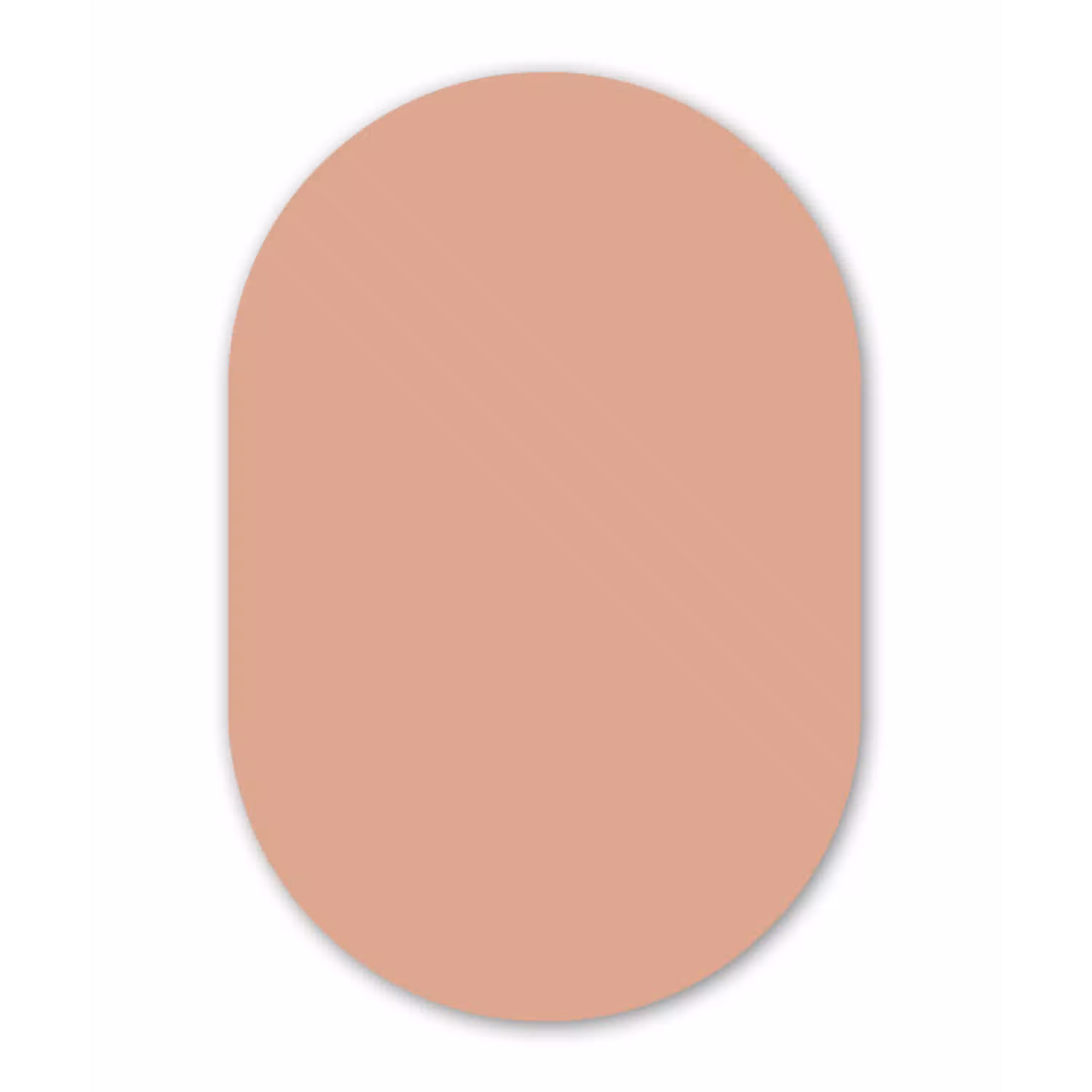 Dusty - Rose - Roze Wandcirkel Ovaal Aluminium middel 839 -3d