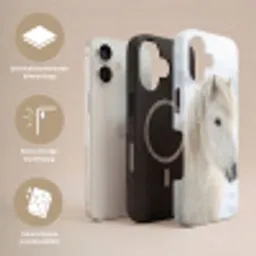 Paard - Kop - Winter - Dieren - Wit Toughcase MagSafe Apple iPhone 17 klein -USP_Lagen_NL