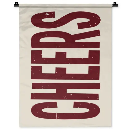 Red - Cheers - Decoratie - Beige Wandkleed katoen klein -zz3d